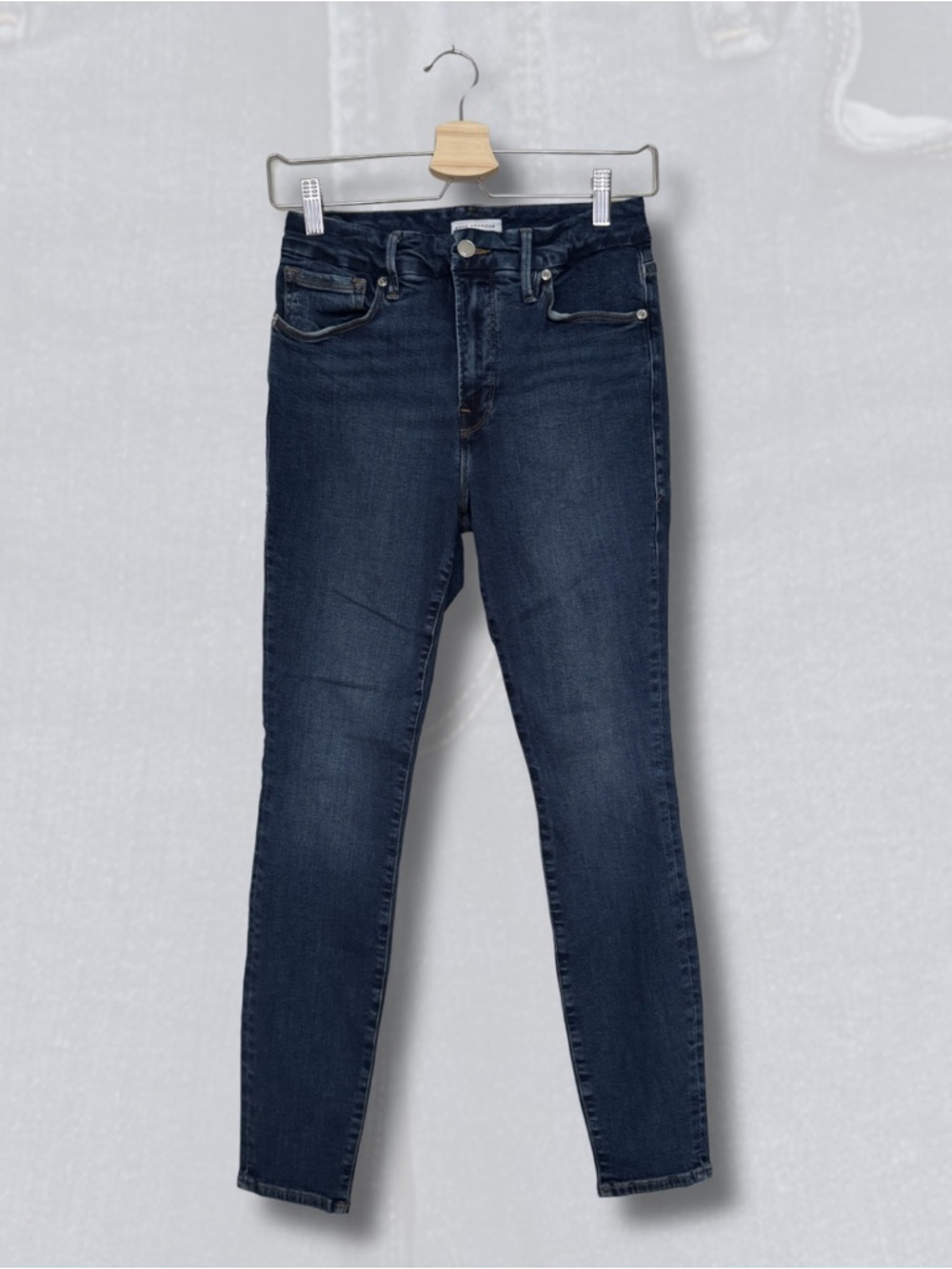Good American Dark Blue High-Rise Skinny Jeans